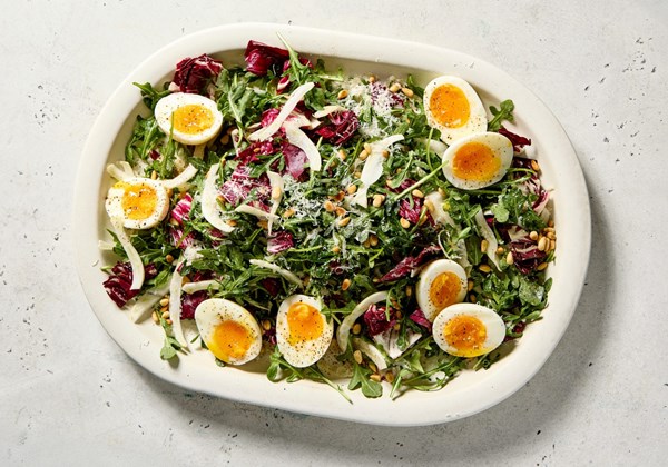 Arugula and fennel salad with lemon vinaigrette