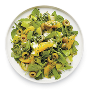 Arugula and orange pear salad