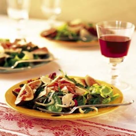 Arugula, fennel & prosciutto salad with pear vinaigrette 
