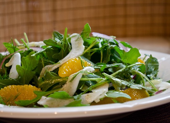 Arugula, fennel and orange salad