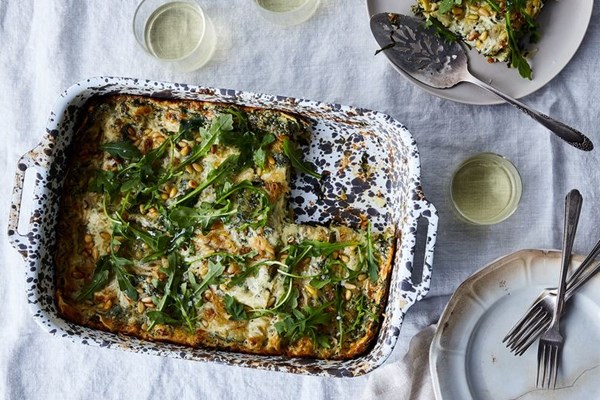 Arugula lasagna