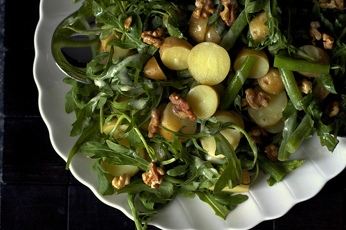 Arugula, potato and green bean salad