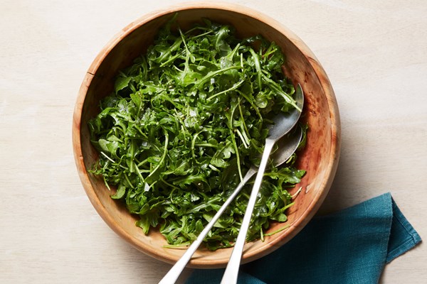 Arugula salad with anchovy dressing