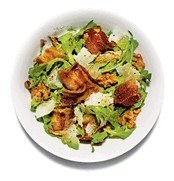 Arugula salad with bacon