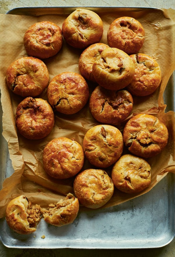 Ashkenazi buns with potato and sour cream (Knishes)