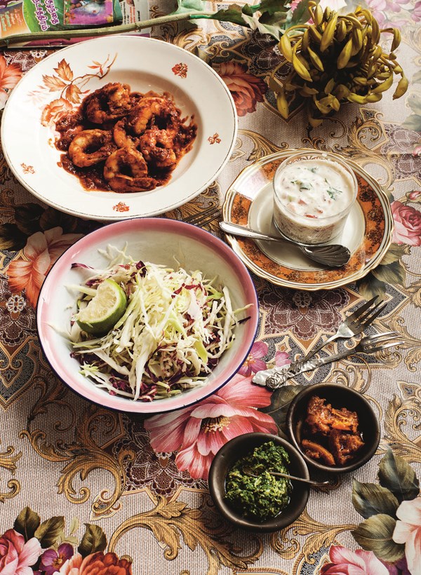 Ashok's masala prawns