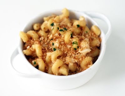 Asiago & crab macaroni & cheese