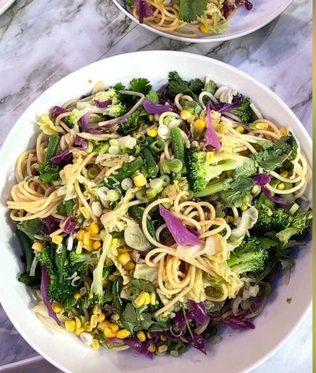 Asian cabbage and noodle salad