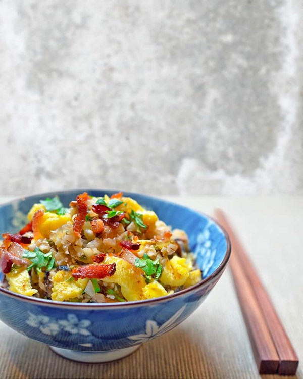 Asian cauliflower fried "rice"