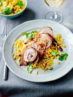Asian chicken & mushroom ballotines