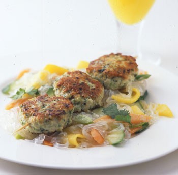 Asian chicken and water chestnut patties