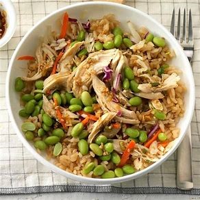 Asian chicken bowls