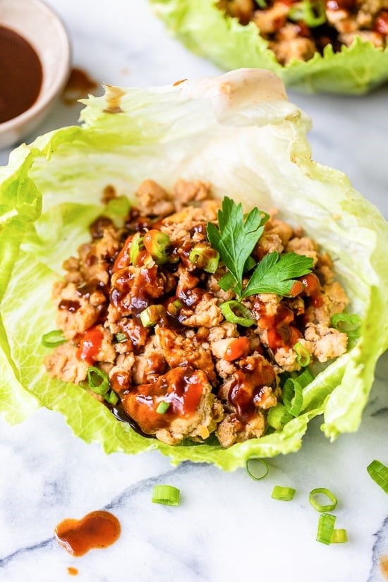 Asian chicken lettuce wraps