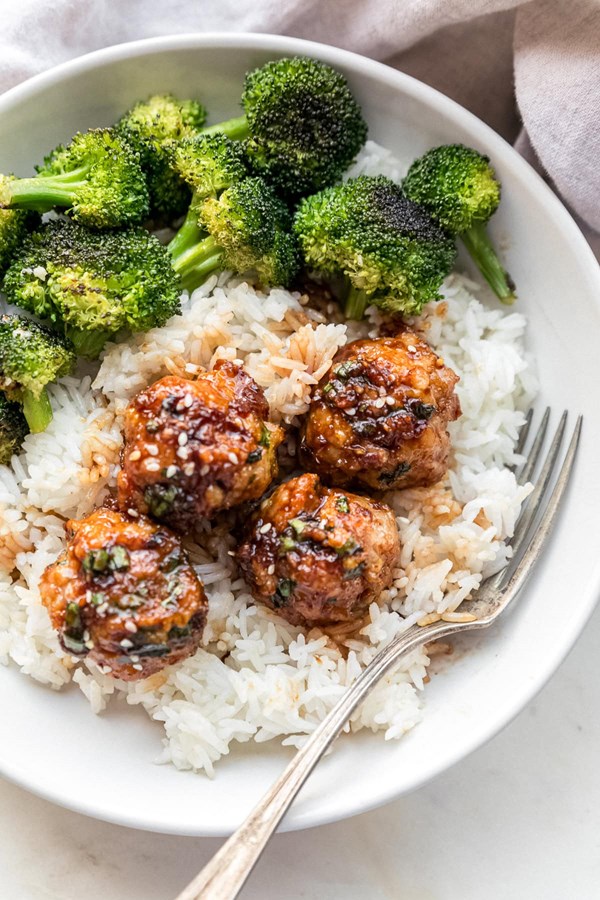 Asian chicken meatballs