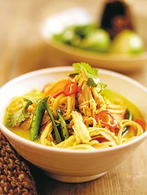 Asian chicken noodle broth
