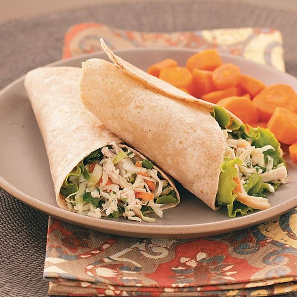 Asian chicken salad wraps