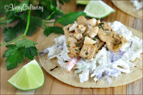 Asian chicken tacos