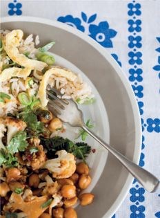 Asian chickpea cauliflower salad