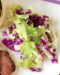 Asian coleslaw with miso-mustard dressing