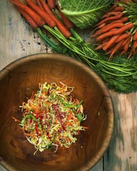 Asian coleslaw with peanuts and chilli