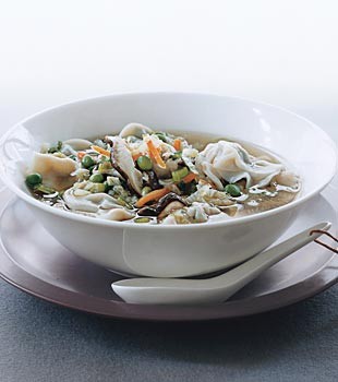 Asian dumpling soup