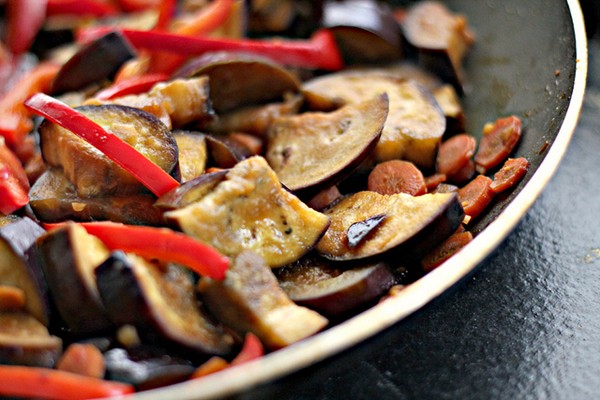 Asian eggplant stir fry