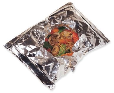 Asian-flavored vegetables grilled in foil packets