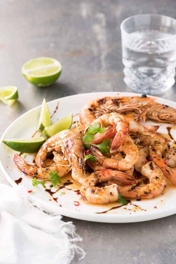 Asian grilled shrimp/prawns
