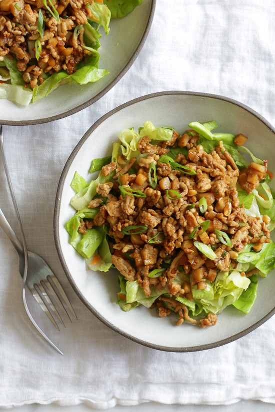 Asian lettuce wrap chicken chopped salad
