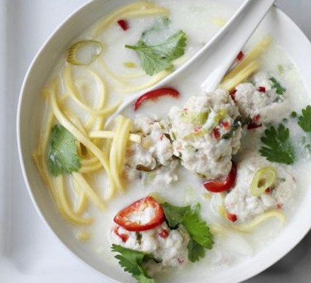 Asian meatball soup