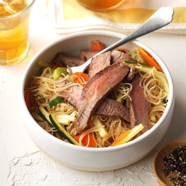 Asian noodle & beef salad