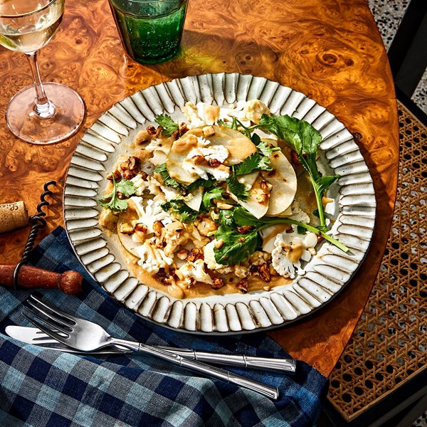 Asian pear salad with peanut-lime dressing [Peter Som]
