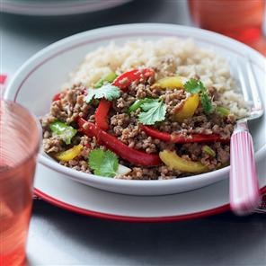 Asian pork ragù with fragrant rice