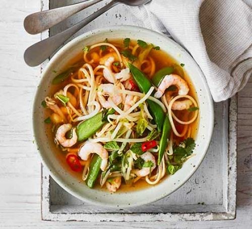 Asian prawn noodles