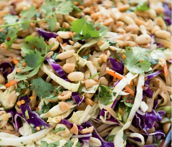 Asian rice noodle salad