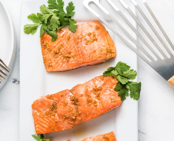 Asian salmon fillets