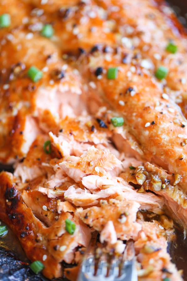 Asian salmon in foil