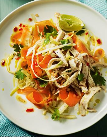 Asian shredded turkey salad