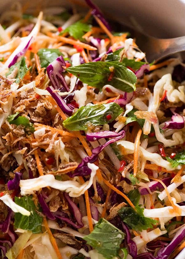 Asian slaw - healthy, crunchy Asian cabbage salad