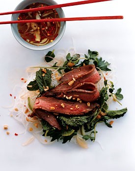 Asian steak and noodle salad