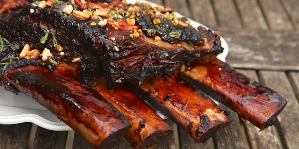Asian-style barbecued beef short ribs