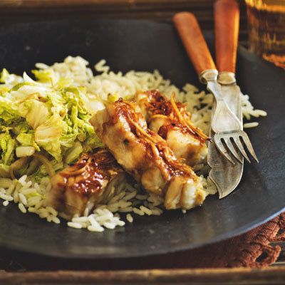 Asian-style glazed coley