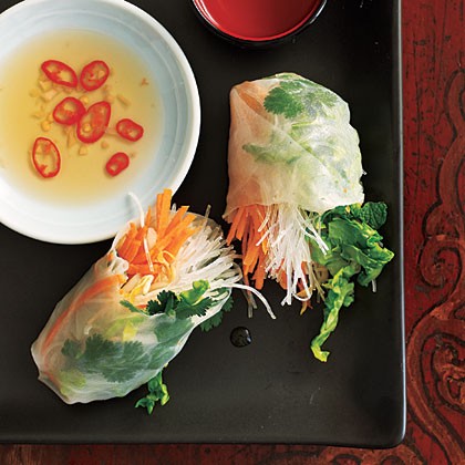 Asian-style veggie rolls