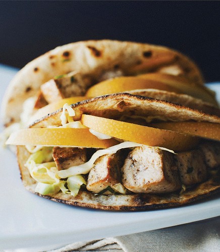 Asian tofu tacos with hoisin slaw
