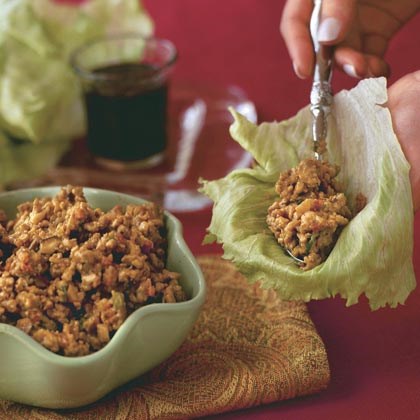 Asian turkey lettuce wraps