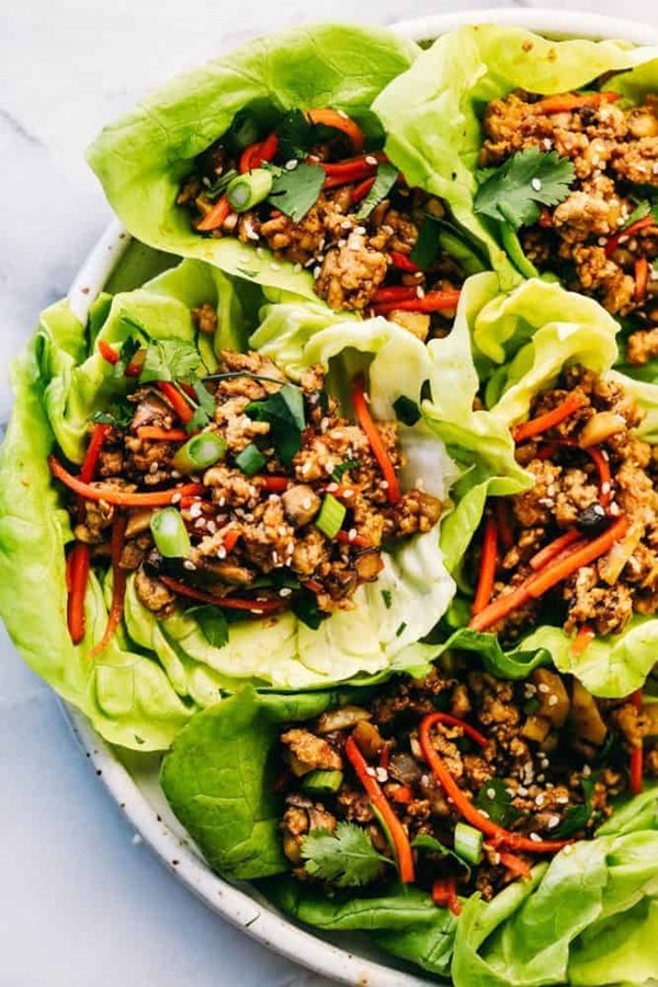 Asian turkey lettuce wraps