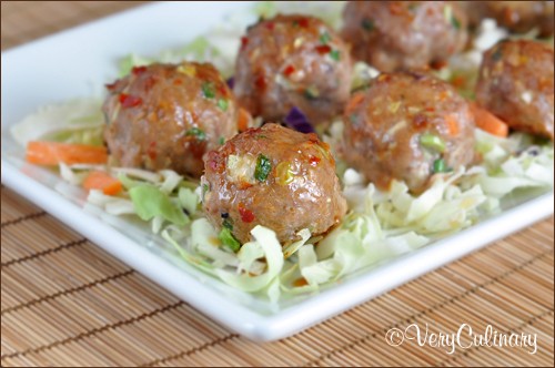Asian turkey meatballs