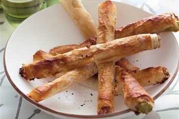 Asparagus & anchovy cigars