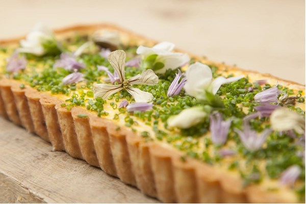 Asparagus & Hollandaise tart [Emily Watkins]