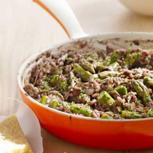 Asparagus & mushroom risotto